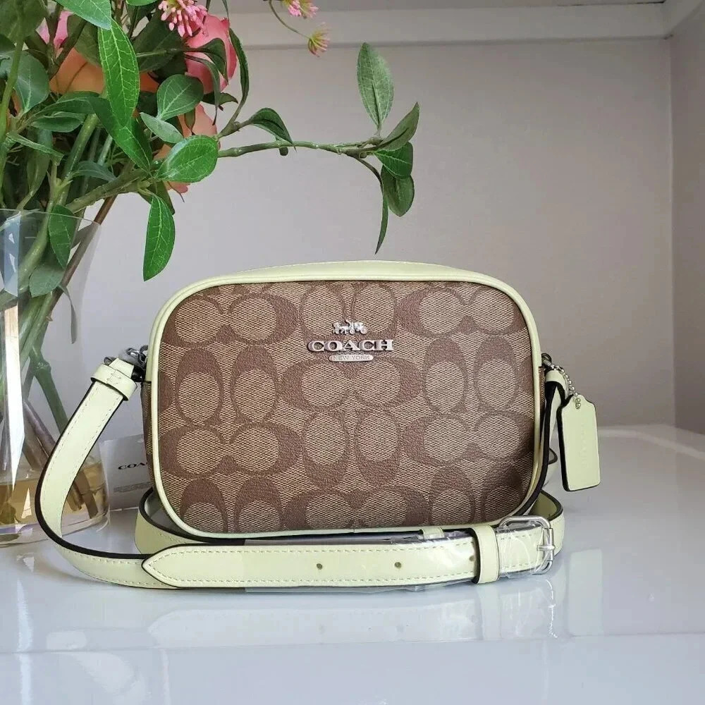 Coach crossbody Jamie camera bag in pale lime